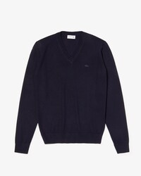 Men's V-neck Wool Jersey Sweater