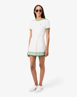 Fluid Crepe Pleated Skirt
