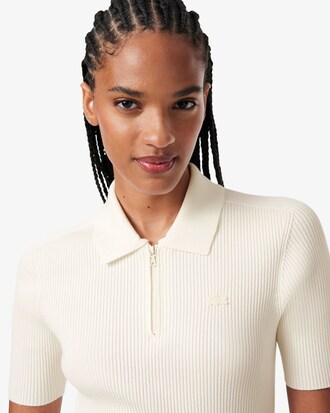Vestido Plisado De Cuello Polo