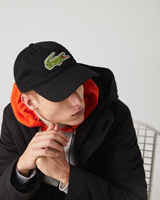 Casquette en coton avec lani&egrave;re contrast&eacute;e et croco XXL