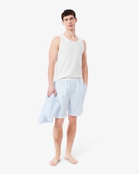 Shorts de pijama rectos de algodón estampado