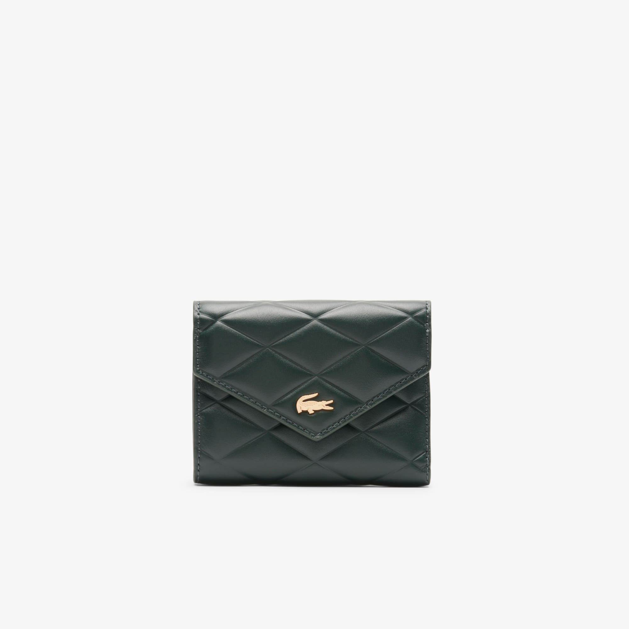 Lacoste Crocodelle Leather Billfold - One Size In Green