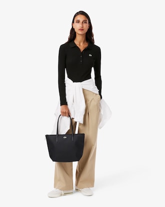 Women's Slim Fit L.12.D Ribbed Cotton Polo