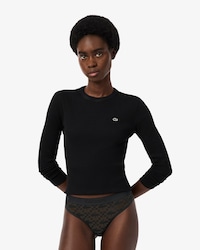 Logo Waist Lacy String Briefs