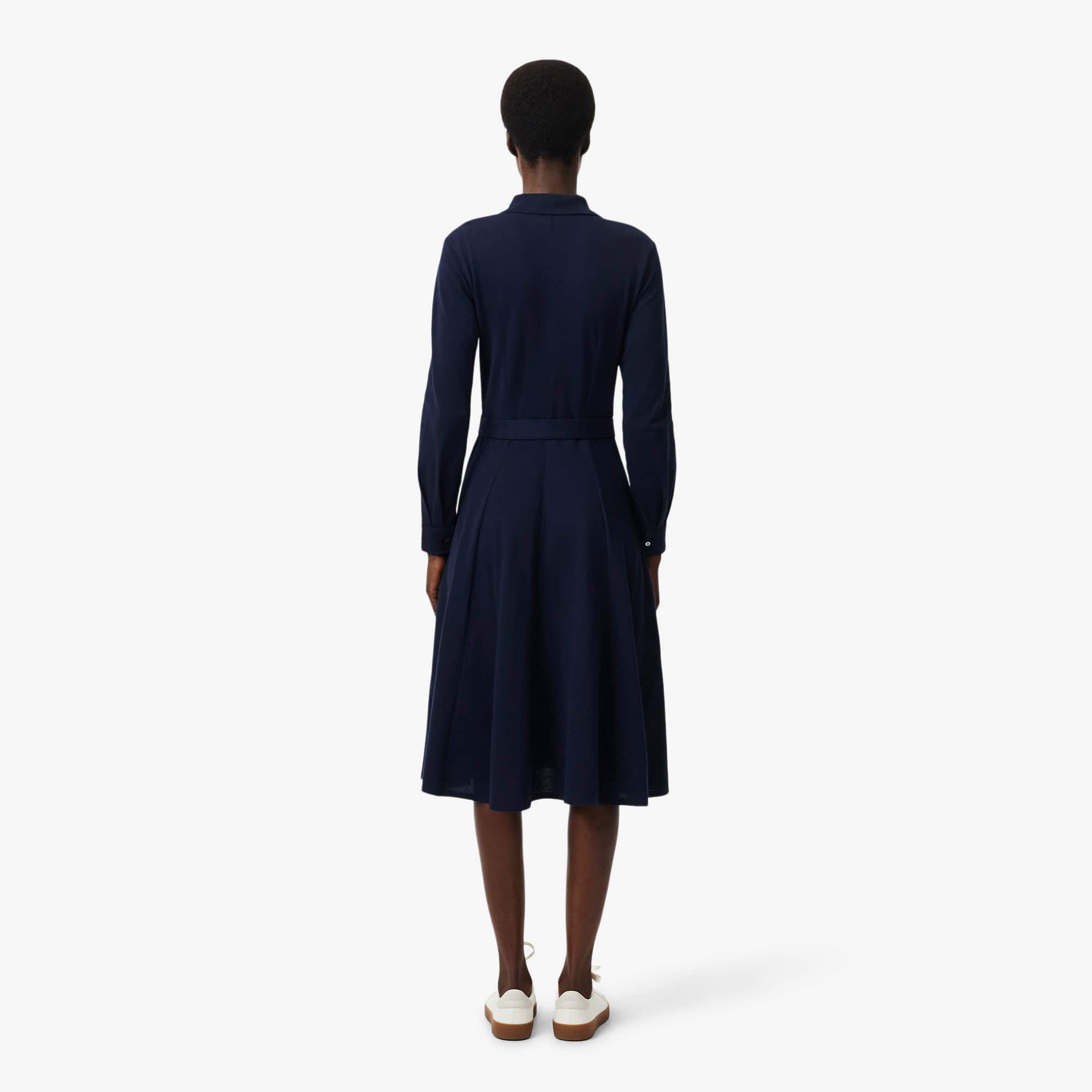 Polo Collar Belted Petit Piqué Dress