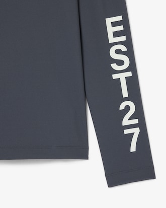 Runway High Neck Printed Stretch T-shirt