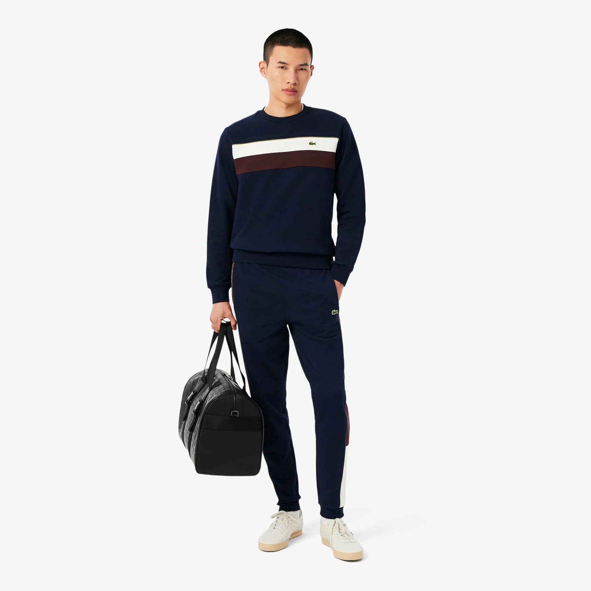 Lacoste Men's Tapered Leg Fleece Sweatpants - Xl - 6 In Blue