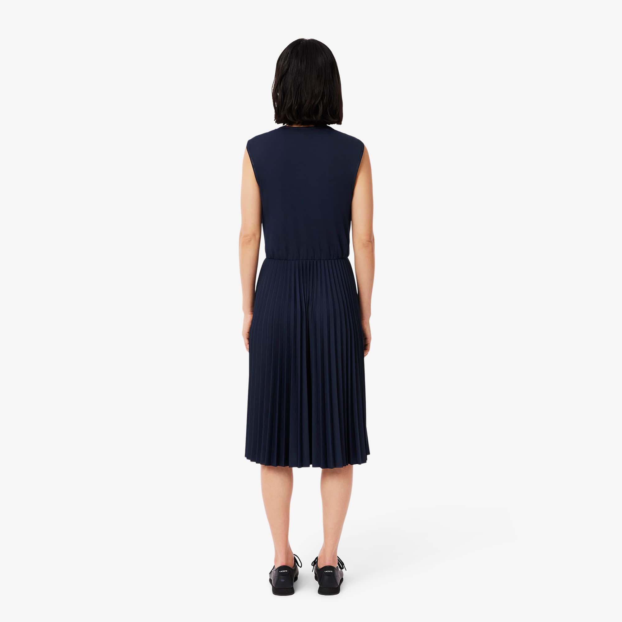 ワンピース LACOSTE Woman Dress Blue EF0508 166 Women's Piqué Tennis Dress with Removable Liner - Dresses
