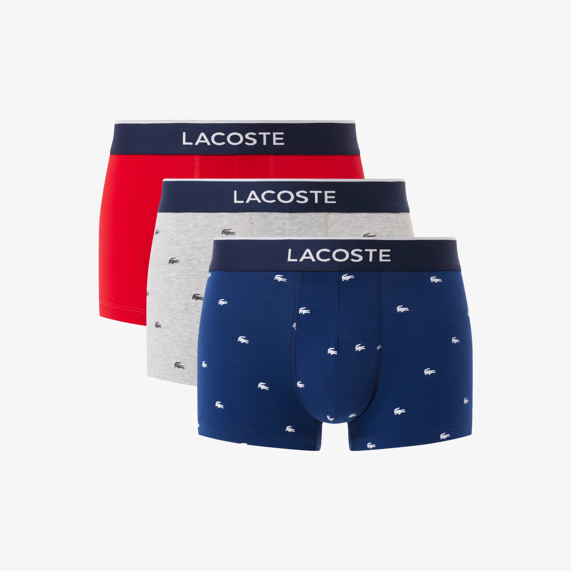 LACOSTE パンツ FR 3 / US S Men's 3-Pack Signature Trunks - Underwear - New In 2026 | Lacoste
