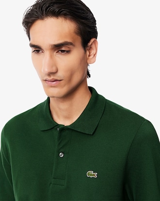 Men's Long Sleeve Cotton Polo