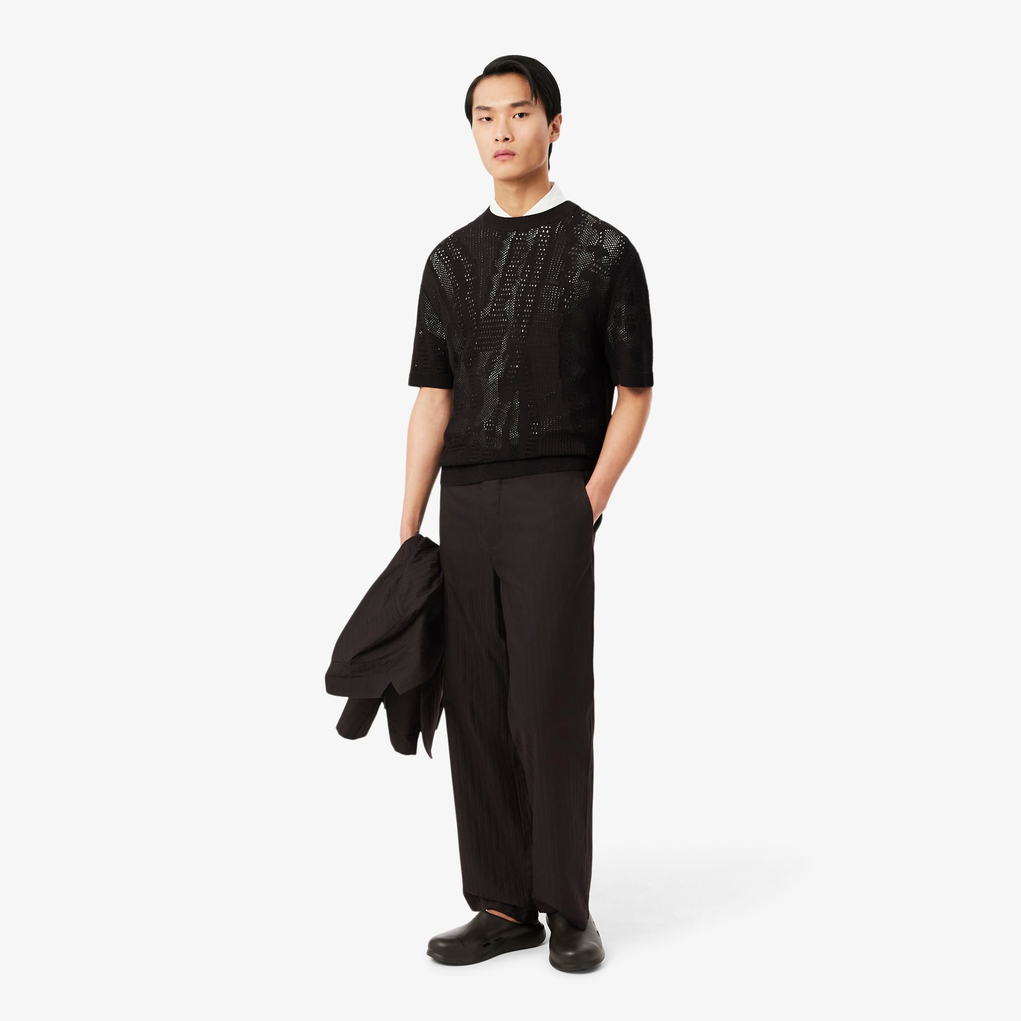 Lacoste Straight Fit Striped Cotton Suit Pants