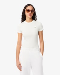 Women's Slim Fit Ribbed Cotton T-Shirt