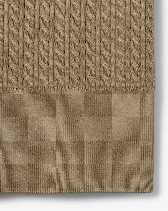 Runway Cable Knit Polo Collar Sweater