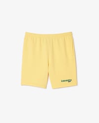 Men's Regular Fit Washed Effect Printed Fleece Shorts 