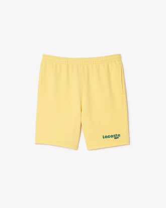 Men's Regular Fit Washed Effect Printed Fleece Shorts 