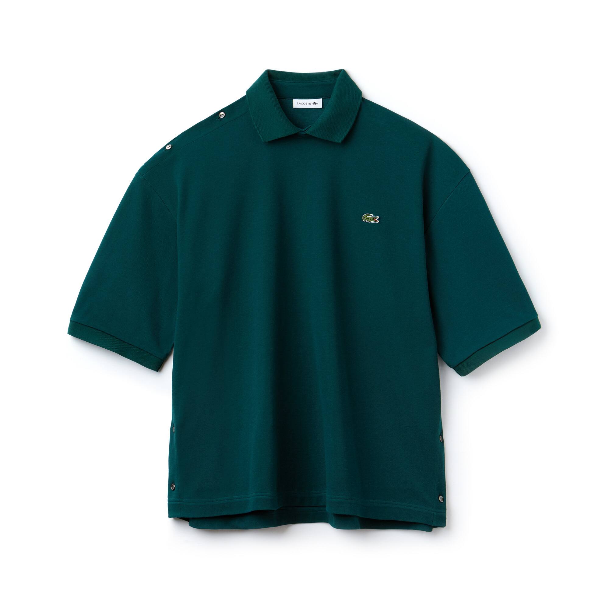 Polo loose fit Lacoste &agrave; manches boutonn&eacute;es en piqu&eacute; &Eacute;dition D&eacute;fil&eacute;