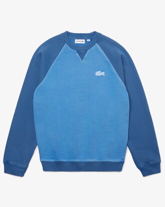 Men&rsquo;s Crew Neck Contrast Sleeved Fleece Sweatshirt