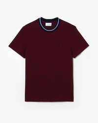 Men's Stripe Collar Stretch Piqu&eacute; T-Shirt
