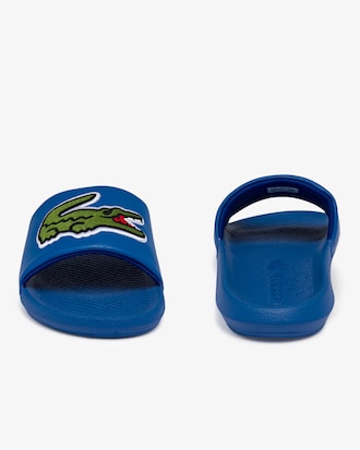 Men's Croco Logo Strap Slides
