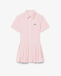 Poplin Pleat Skirt Shirt Dress