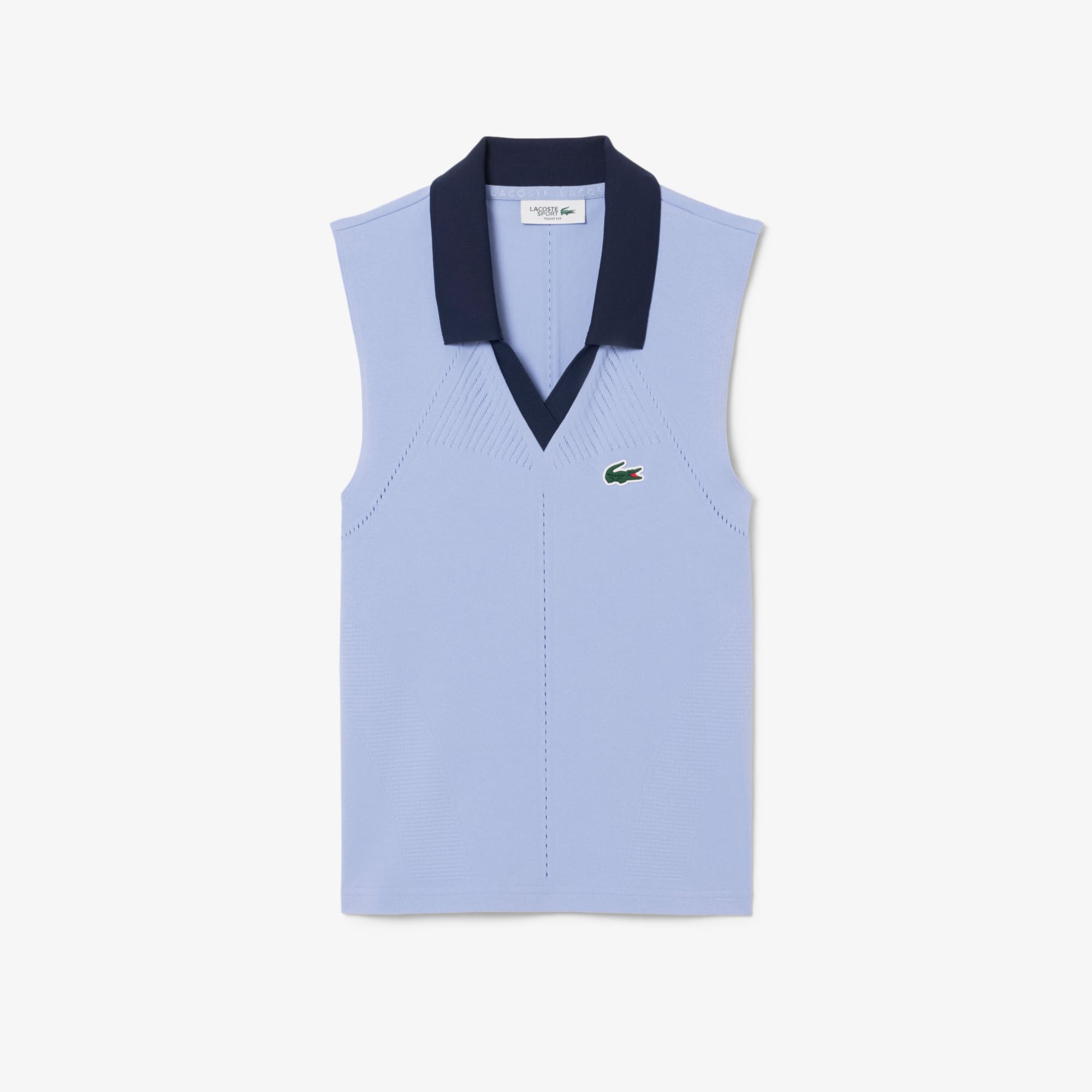 Lacoste Women's Sleeveless Stretch Knit Tennis Polo - 4 - 42/44 In Purple