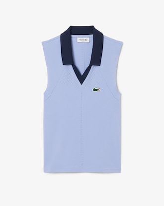 Women's Sleeveless Stretch Knit Tennis Polo