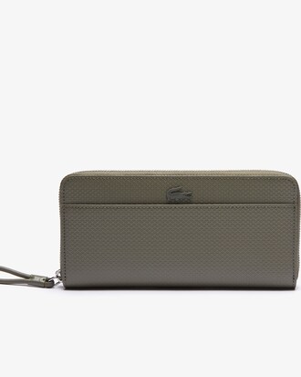 Women's Chantaco Matte Piqu&eacute; Leather Zip Wallet