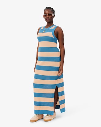 Vestido De Algod&oacute;n A Rayas