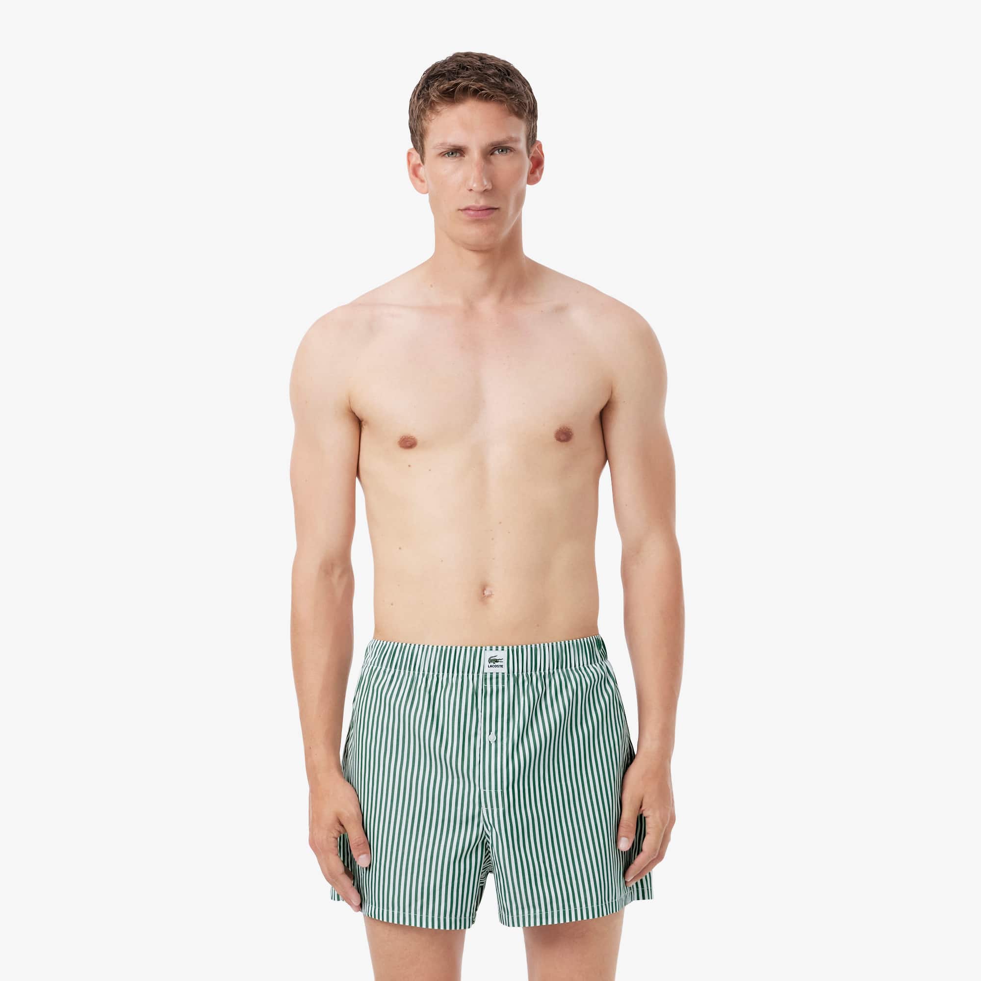 3-Pack Striped Cotton Poplin Boxers
