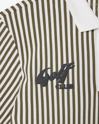 Men's Thermo-Regulating Striped Golf Polo