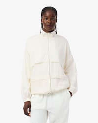 Oversized Linen Blend Track Jacket