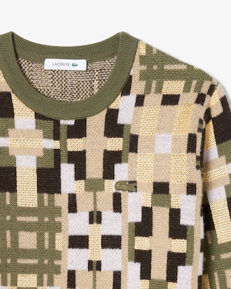 Women's Crew Neck Wool Graphic Sweater