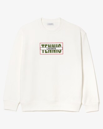 Oversized Tennis Print Fleece Jogger Sweatshirt