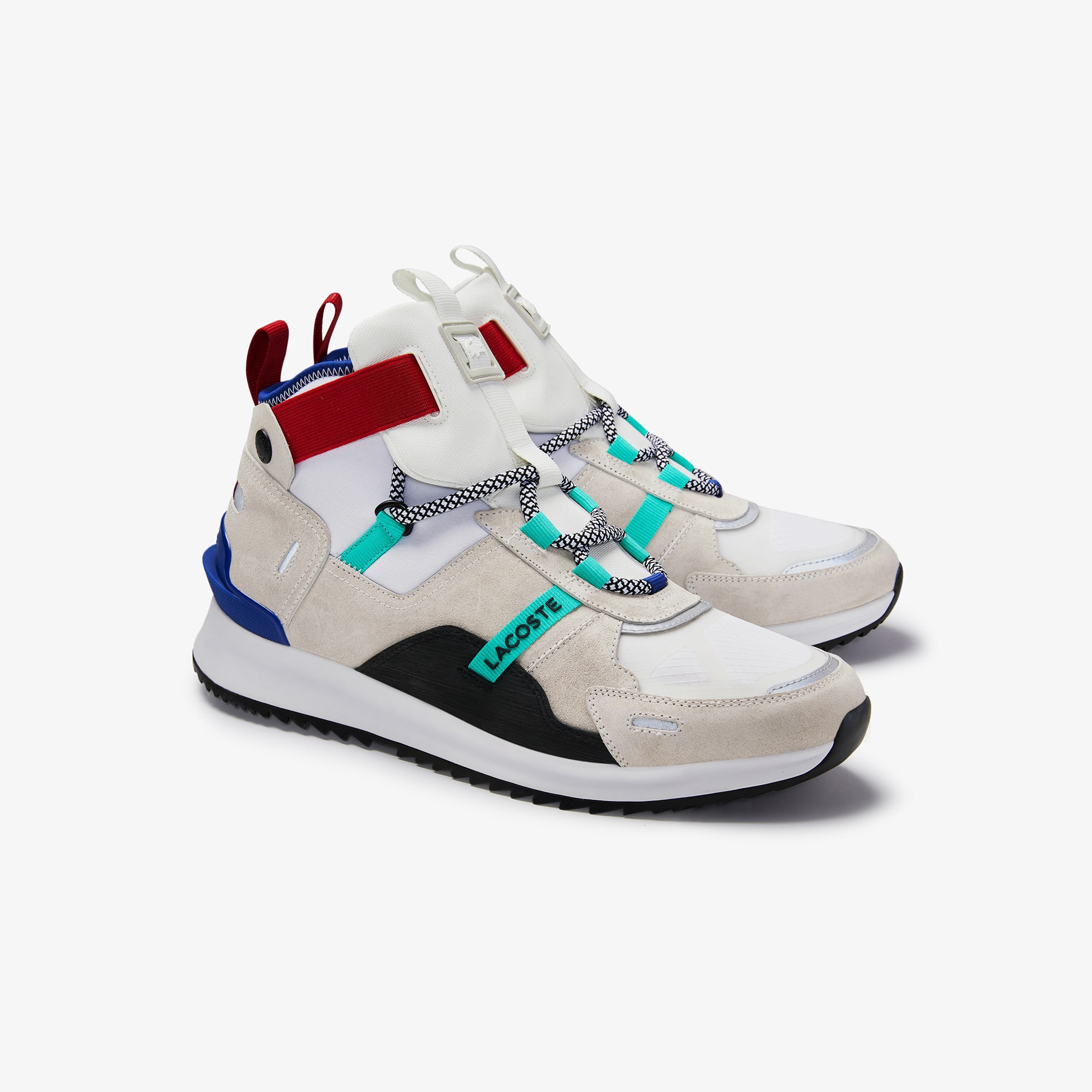 Lacoste men's run breaker suede trainers Clearance