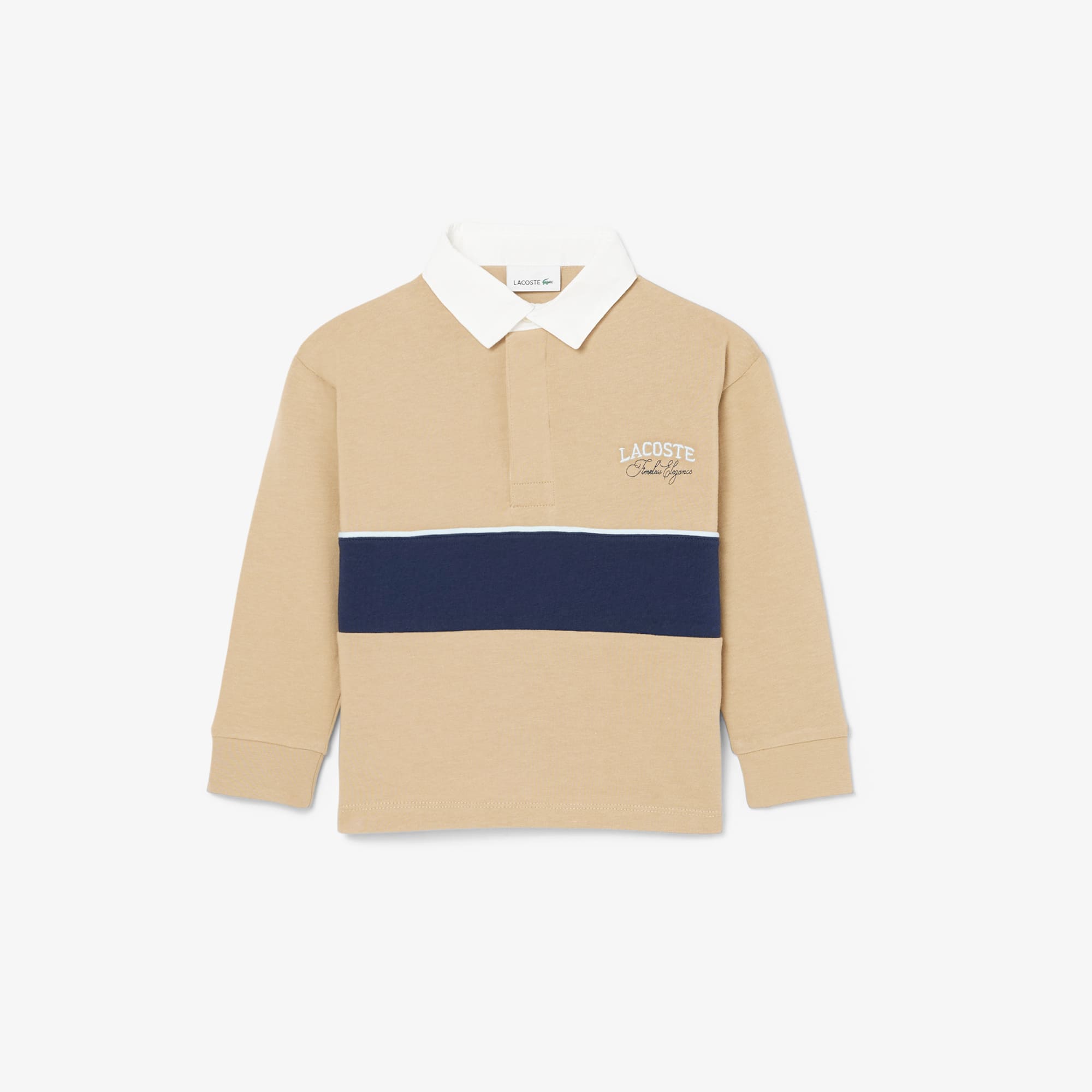Long Sleeved Striped Rugby Polo Shirt
