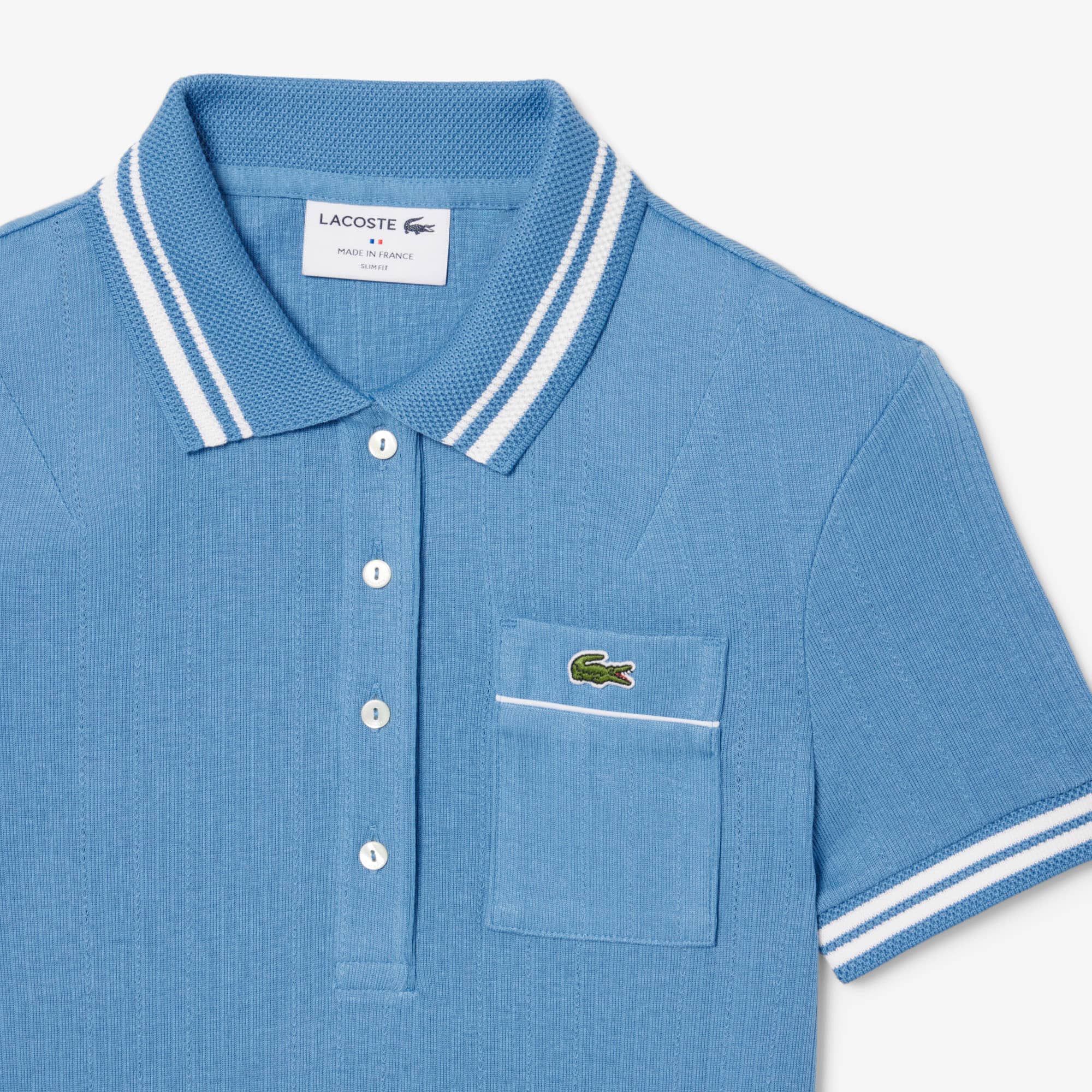 Slim Fit French Made Ribbed Polo