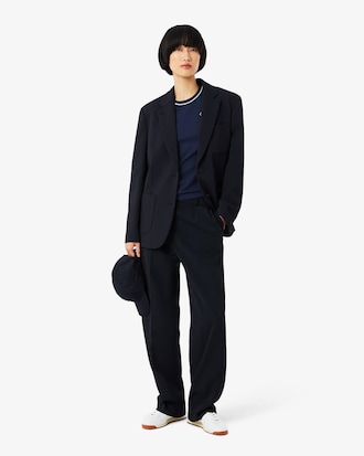 Playera de su&eacute;ter con ribete en contraste