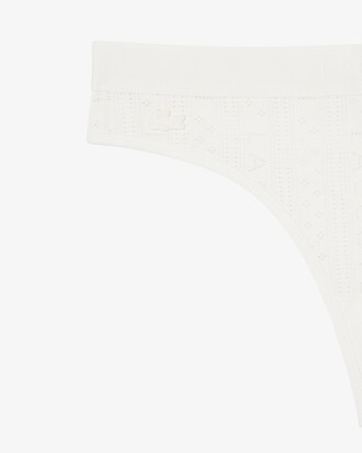 Stretch Pointelle String Briefs