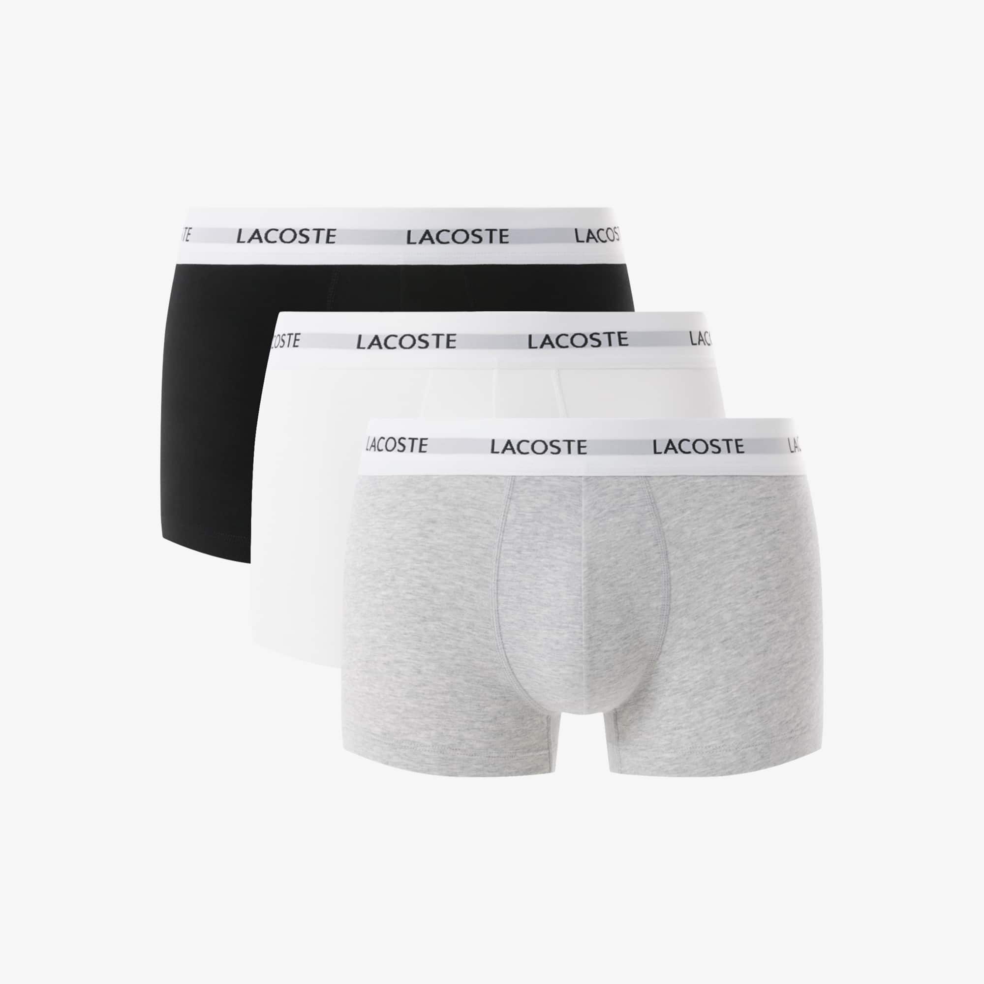 トランクス Lacoste Underwear 3-Pack Drose Briefs 5H2083-NUA Lacoste Men's Cotton Stretch Essentials Boxer Briefs, 3-Pack