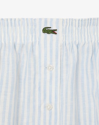 Women's Relaxed Fit Striped Linen Shorts