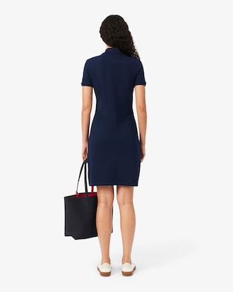 Women's Slim Fit Stretch Mini Piqu&eacute; Polo Dress