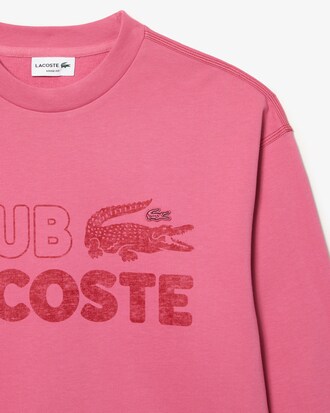 Sudadera con estampado con cuello redondo de Lacoste para hombres