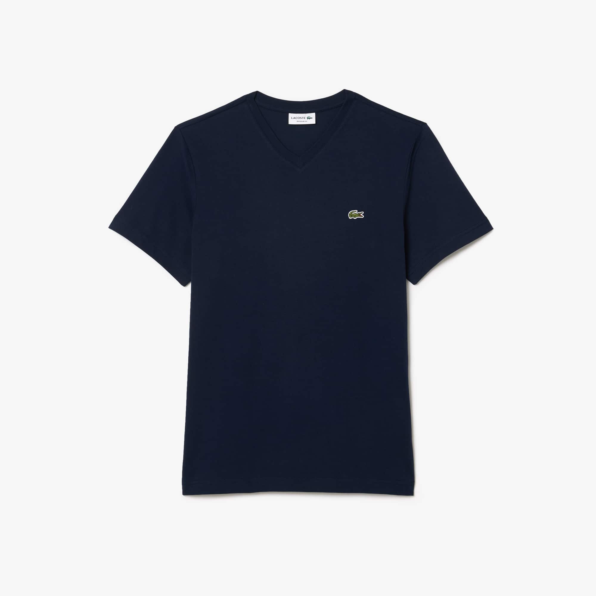 Men's V-Neck Cotton T-Shirt - T-shirts - New In 2026 | Lacoste