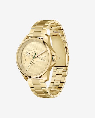 Men&rsquo;s Lacoste Le Croc Gold Plated Strap Watch