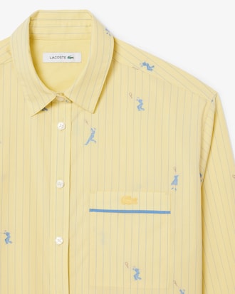 Oversized Shirt with Motifs