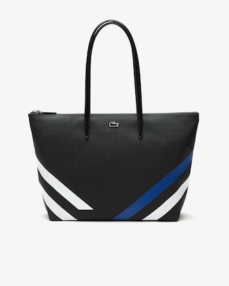 Contrast Colorblock Striped Tote