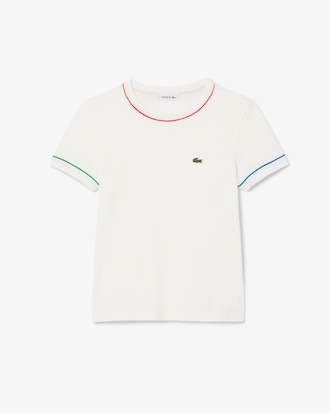 Kids' Contrast Trim Cotton T-Shirt