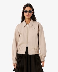 Gabardina Stretch Con Doble Cuello