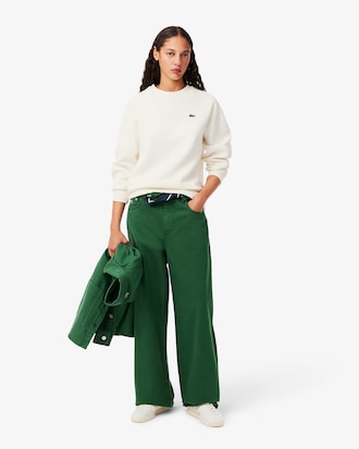 Women's Crew Neck Piqué Sweatshirt