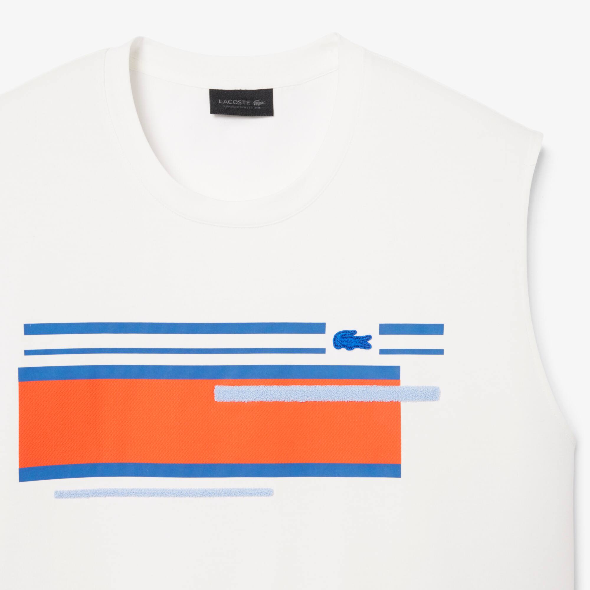 Runway Textured Stripe Jersey Tank Top